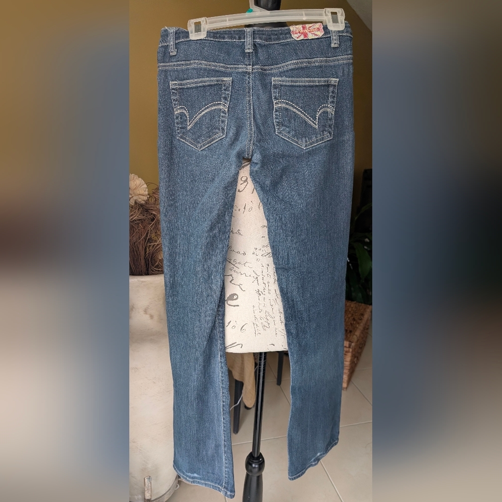 Vintage Machine Low Rise Dark Denim Jeans Y2K Early 2000s Size 28 (5)